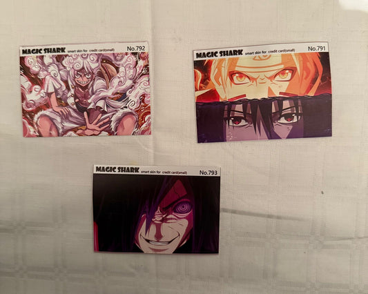 Anime Card Skin / Kreditkarten-Sticker – Naruto, One Piece, Madara