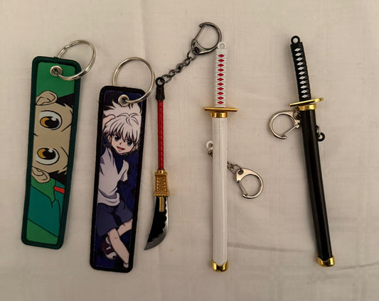 Anime Schlüsselanhänger Set (5-teilig)