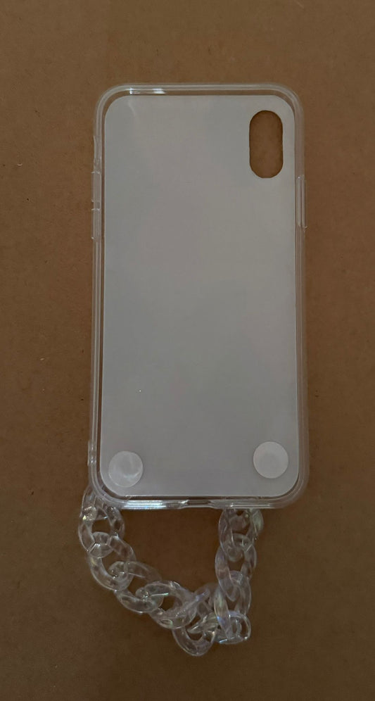 Handyhülle Marmor mit Kette (iPhone X/XS)